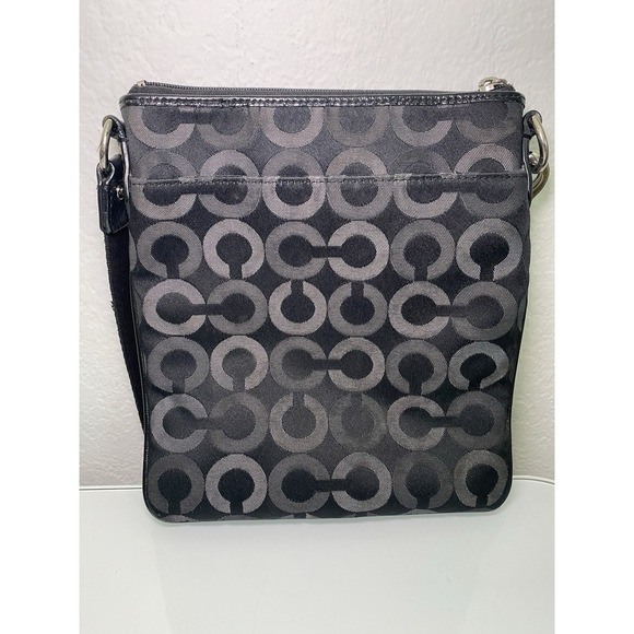 Coach MADISON Black Grey Op Art Stage Coach Crossbody Swingpack 43430 - Picture 6 of 16